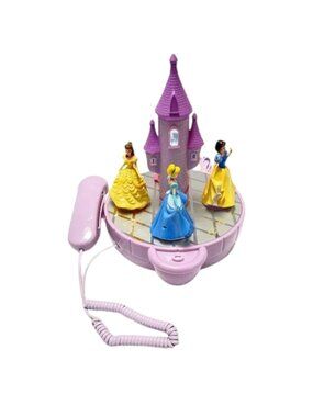 Disney Princess Castle Animated Telephone Action Rings  Works Landline